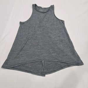 Yogalicious Heather Gray Open Back Yoga Tank - Size XS